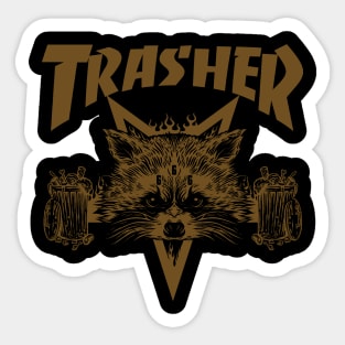 TRASHER (brown) Sticker